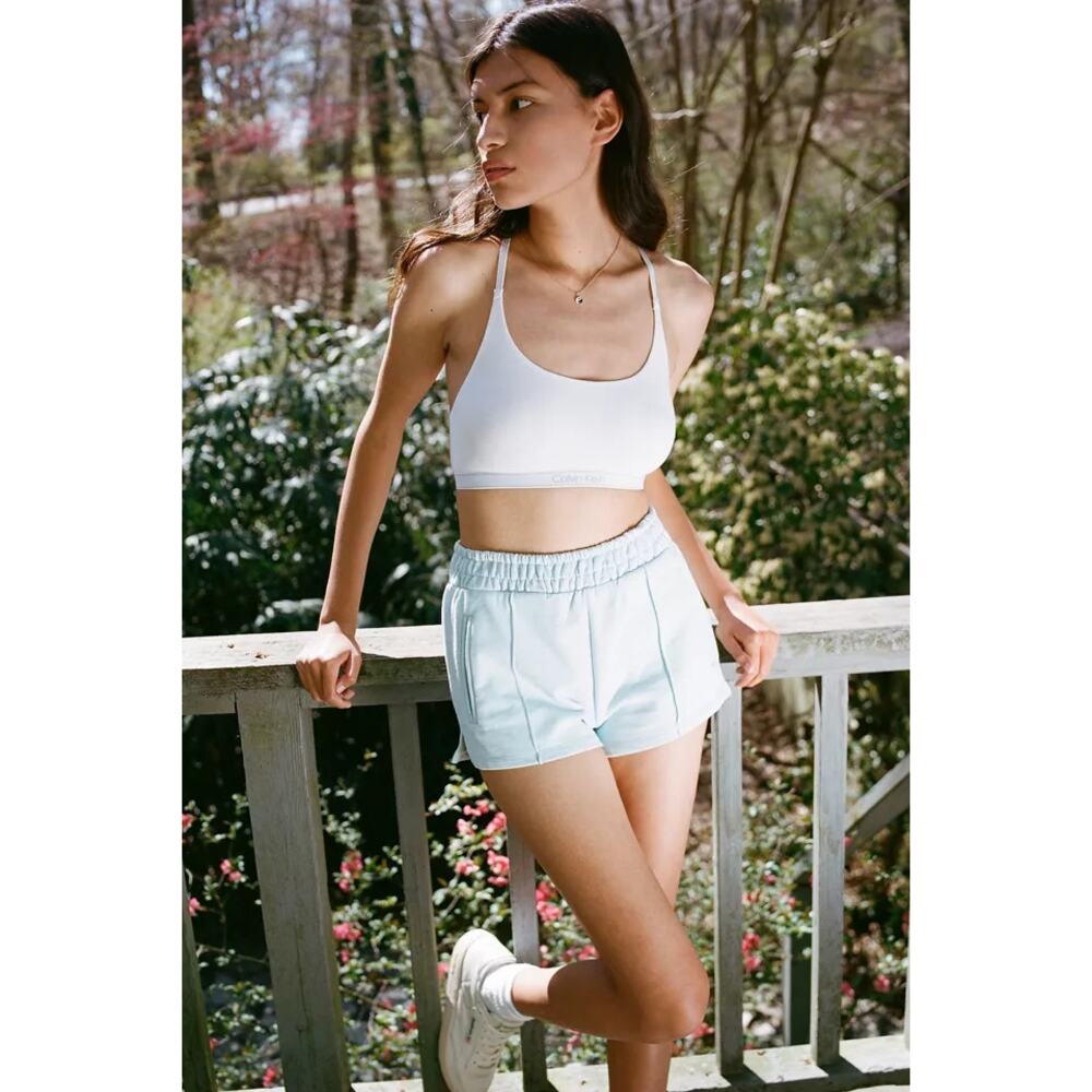 NIA Womens Size‎ XS Smocked French Terry Pull On Shorts Gray Pockets